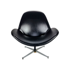 Space Age Skai Black Lounge Chair 1970S thumbnail 1