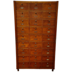 Vintage Houten Notariskast Kleppenkast Apothekerskast thumbnail 1