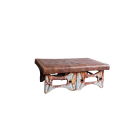 Pair Of Industrial Steel Leather Benches