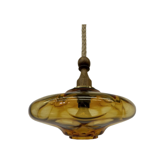 Mid-century Design Glass Hanging Lamp , 1970’s 1