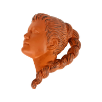 Achatit Cortendorf - Terracotta - Wandmasker - Keramisch Masker - Handarbeit - 50S