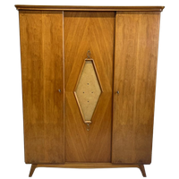 Midcentury Vintage Kledingkast Hang/Leg Demontabel