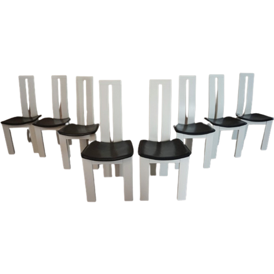 8 Italiaanse Vintage Mid-century Stoelen Pietro Costantini 1
