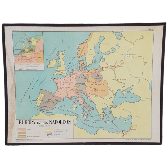 Schoolplaat Europa Tijdens Napoleon 1