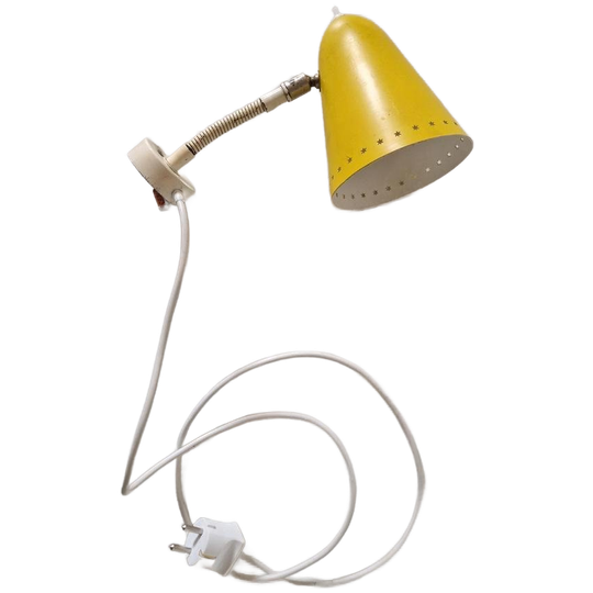 Vintage Hala Wandlampje Gele Wandlamp Jaren 50 1