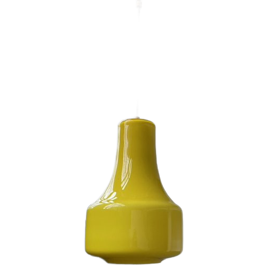 Yellow Pendant Mid-century Glass 1
