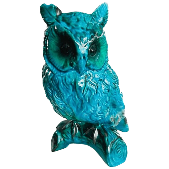 Mid-century Jema Holland Uil Turquoise Keramiek 1950’s 1
