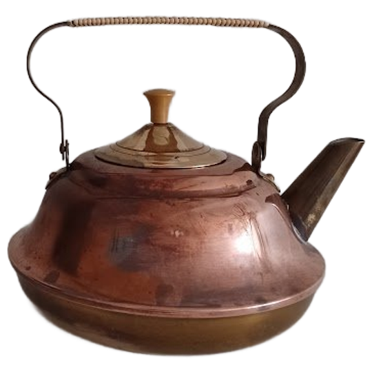 Koperen Vintage Keteltje- Jaren '50-'60- Made In Holland 1
