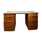 Vintage Xl Houten Bureau / Desk thumbnail 1