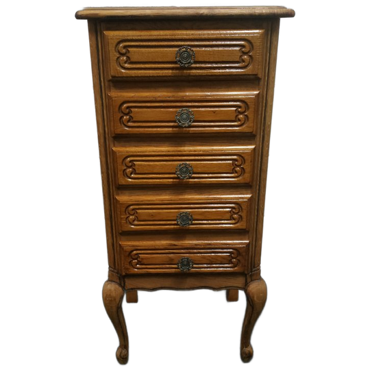 Vintage Queen Anne/louis Xiv/xv (stijl) Wandkastje Ladekastje 1