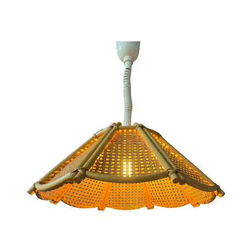 Rotan Hanglamp - Rotan Boho Lichtpunt - Bamboe Vintage Lamp