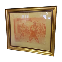 Rode Krijt Tekening Piraten Gedateerd 1939