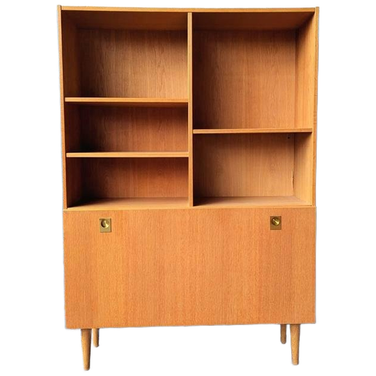 Vintage Deense Wandkast Met Klep, 1960s 1