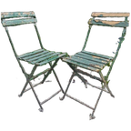 5 Vintage Antieken Franse Bistro Tuinstoelen Tuinstoel thumbnail 1