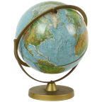 Vintage Wereldbol Gyroscopisch Globe Met Reliëf Jaren 1960 thumbnail 1
