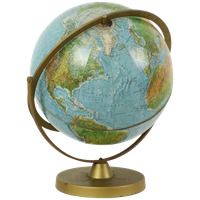 Vintage Wereldbol Gyroscopisch Globe Met Reliëf Jaren 1960