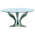 Bonzen Salontafel, Peacock. Hollywood Regency Tafel. Vintage thumbnail 1