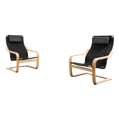 Scandinavian Design Woven Lounge Chairs / Fauteuil / Stoel