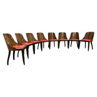 8 X De Coene Frères Chairs By Kortrijkse Kunstwerkstede Art Deco 1930s