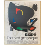 Tentoonstelling-Affiche Miro Uit 1974 Te Parijs thumbnail 1