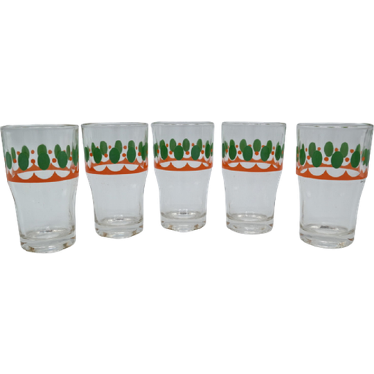 Set Van 5 Vintage Limonade Glaasjes 1