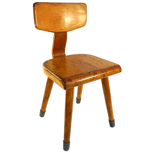 Vintage (school)stoeltje Hout 1