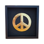 Peace Logo 23Ct Goud Verguld Kunstwerk In Lijst thumbnail 1