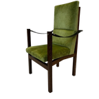Vintage Fauteuil Massief Wenge Design Jaren 60 Leer Design thumbnail 1