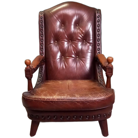 Bijzonder Stoere Bibliotheekfauteuil Met Studs 1