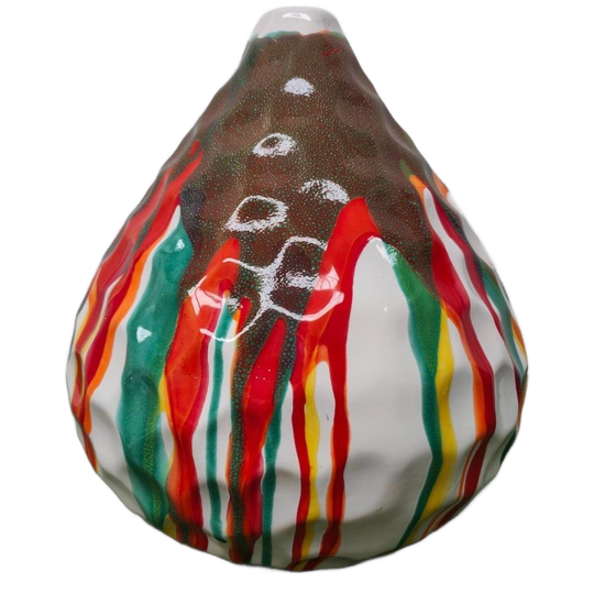 Vintage Vaas, Bloemenvaas Aardewerk Glazuur 1