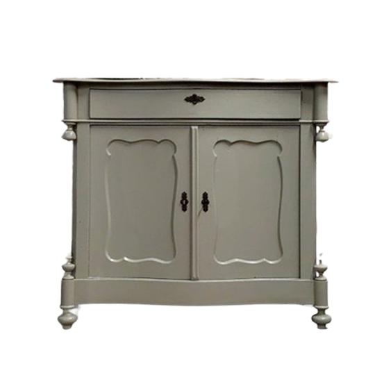Vintage Biedemeier Commode/dressoir Zachtgroen 1