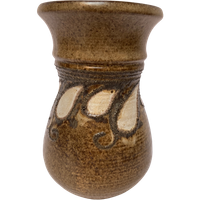 Decoratieve Vintage Bruin Aardewerk Vaas - Reliving