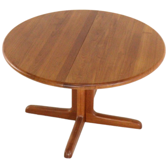 Langskov Mobelfabrik Ronde 2x Verlengbare Eettafel 'tvis' Vintage Teak 1