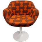 Jaren 70 Tulpstoel Oranje Fauteuil Spaceage Stoel thumbnail 1