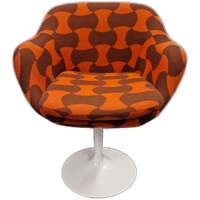 Jaren 70 Tulpstoel Oranje Fauteuil Spaceage Stoel