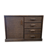 Vintage Dressoir Bamboe Kast Boho Wandkast Dressoirtje thumbnail 1