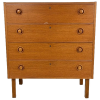 Scandinavisch Vintage Teak Fineren Ladekast Mards