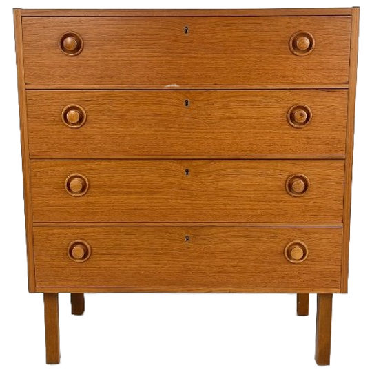 Scandinavisch Vintage Teak Fineren Ladekast Mards 1
