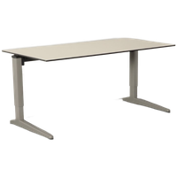 Ahrend Four Two Bureau, Creme Gespikkeld Blad, 160 X 80 Cm, Hoogte Instelbaar Onderstel