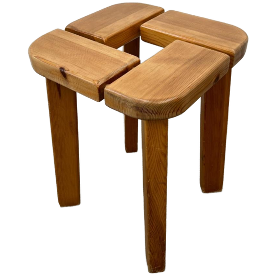 2x Vintage Design Kruk - Fins - Grenen - Olof Ottolin 1