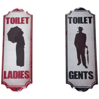 Toilet "gents - Ladies" Metalen Platen.