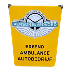 Emaille Reclamebord F.N.O.P. Erkend Ambulance Autobedrijf🚘 thumbnail 1