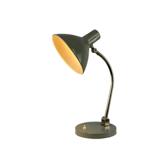 Grey Desk Light By H. Busquet For Hala Zeist From The 1960's 1
