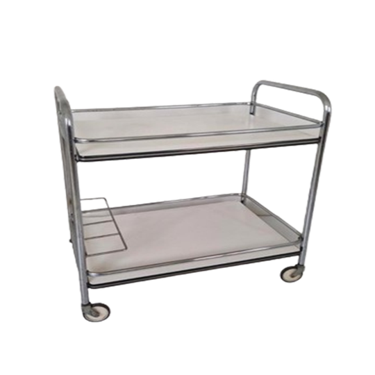 Franse Vintage Trolley Barcart Formica Chroom Bauhaus. 1