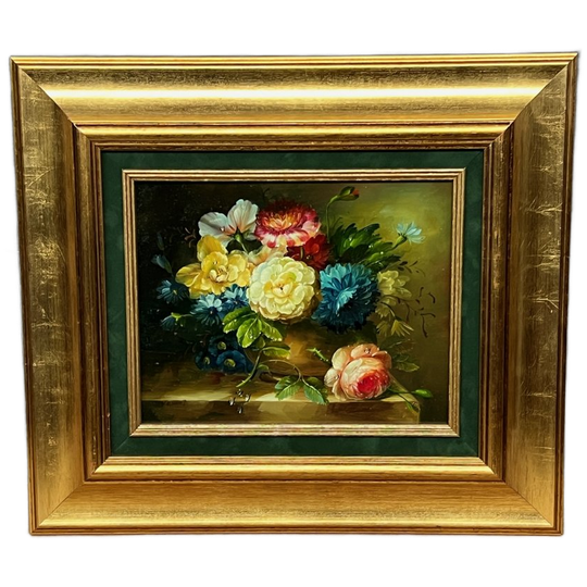 Stilleven "bloemen Boeket" In Een Prachtige Lijst. 1