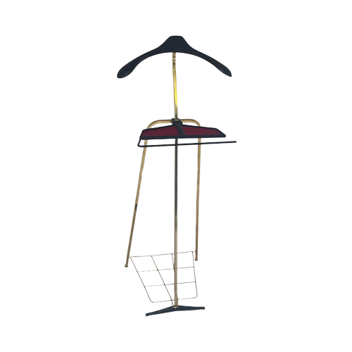 Vintage - Dressboy / Valet Stand - Brass - Ca. 1950’S, Germany - Atomic Age