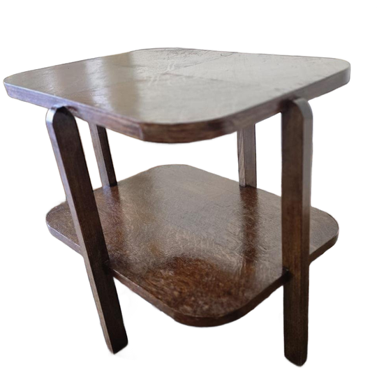 Vintage Houten Art Deco Bijzettafel / Sidetable 1