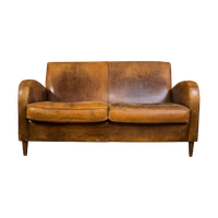 Art Deco Dutch Sheepskin Sofa