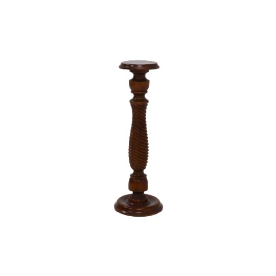Decorative Solid Wooden Pedestal 1970s 1