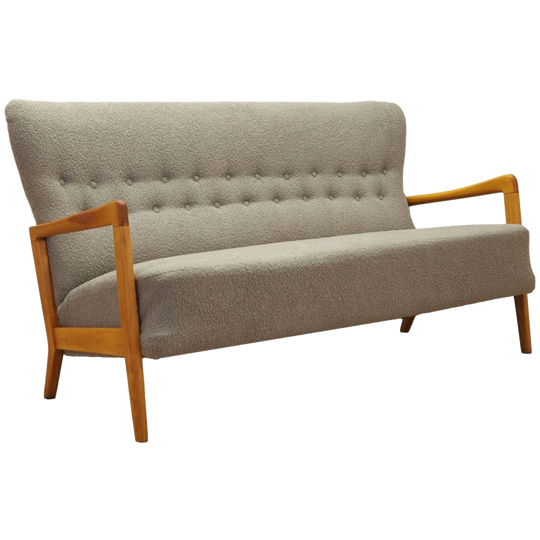 Beech Sofa, Danish Design, 1960s, Designer: Soren Hansen, Manufacturer: Fritz Hansen 1